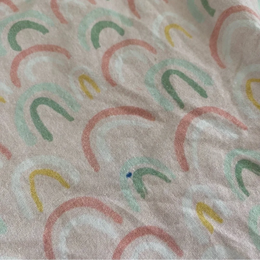 Hemlock Handker #047 Handkerchief Bandana Scarf Rainbows Pink 100% Cotton